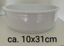 Pflanzschale Schale Blumentopf Übertopf Pflanzgefäß Weiß Ca. 10x31cm Groß 