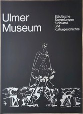 Poster Plakat - Ulmer Museum - Siebdruck Original Vintage Authentisch 1960er