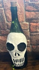 Dekoflasche "Horror" mit Beleuchtung - Mit Totenkopf oder Schlange - Handmade