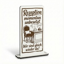 Aufsteller Schild „Rezeption