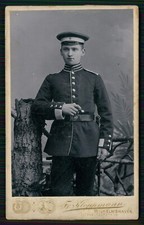 CDV Foto Soldat - Fotografie Fr. Kloppmann, Wilhelmshaven, Oldenburgerstraße 15
