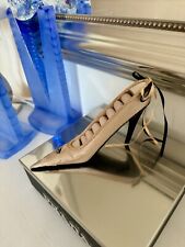 Satin handmade vintage Ringhalter Schuh stiletto ($112!!!)