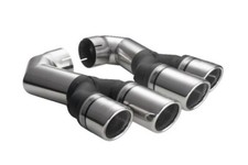 CARTUNER Doppelrohr Auspuff Duplex Endrohre für VW TOUAREG 2x 70mm