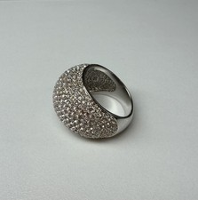 Swarovski Ring Silber Größe 52 Steine Pavé Domed Kuppelring Kristalle
