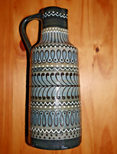Wunderschöne KERAMIK VASE grau-schwarz-weiß H: 27 cm B: 10 cm/5 cm 4/70