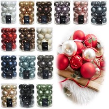 18-20 Echt-Glas Weihnachtskugeln 6cm 60mm 🎄 Matt Glänzend Christbaumkugeln Deko