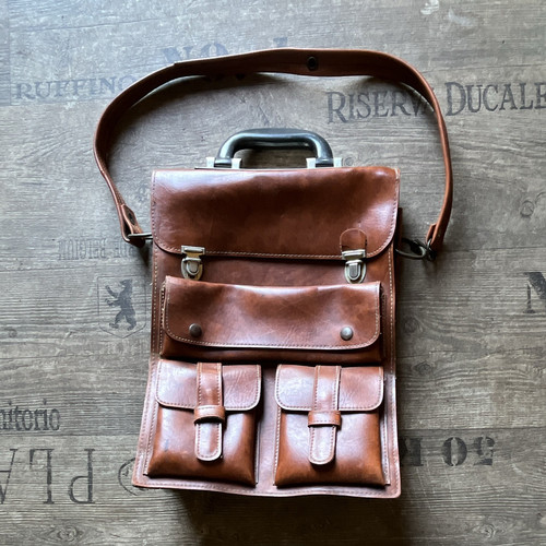 Leder aktentasche braun mit - braun,