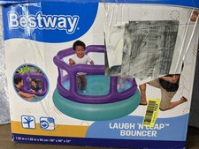 Bestway Laugh N leap Hüpfburg Laufstall Kinder Babys 152x152x84 cm