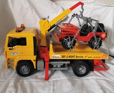 Bruder Lastkraftwagen LKW MAN Abschleppwagen Abschlepper Hebekran Jeep 50cm