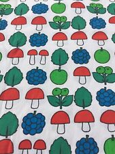 Vintage Bettwäsche mit Kopfkissenbezug Pilze ÄPFEL TRAUBEN