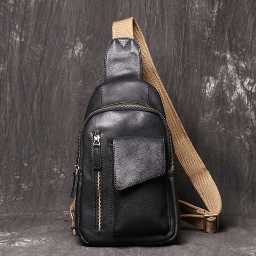 Herren leder sling - ,