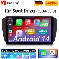 6G+128G DAB+ Android 14 Carplay Autoradio Für Seat Ibiza 6j 2009-2013 GPS Navi