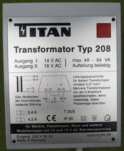 Titan 208 trafo - 208, 4a