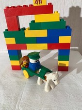 Duplo, Lego,  Pferd, Kutsche, Kutscher, Kind, diverse Bausteine und Farben