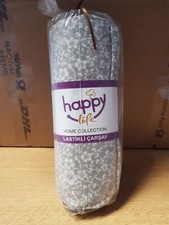 Spannbettlaken 100x200cm und Kissen 50x70cm grau mit Blumen Happy Life