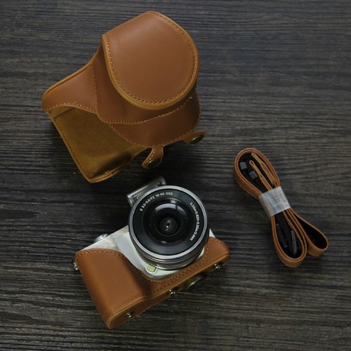 Camera leather bag - bag, case