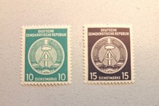 DDR DIENST A 1954  10 und 15