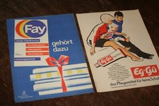 2 Werbeblätter DDR - Eg-Gü Edel-Politur - Waschmittel FAY - (etwa A4)