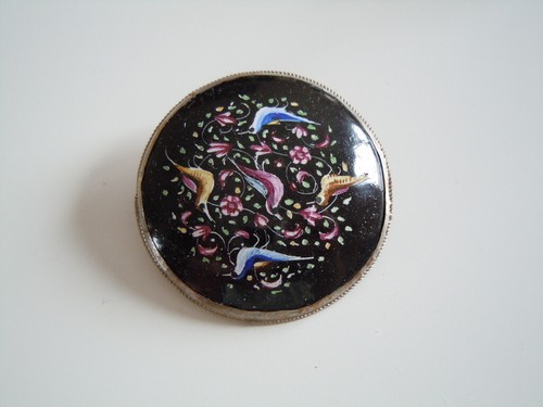 Vintage brosche finift email - vintage,