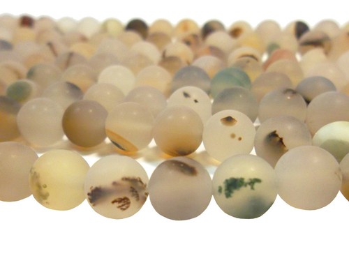 Achat perlen 6mm frosted - 6mm,