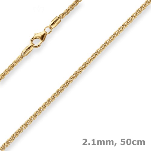 1mm zopfkette goldkette - 2,1mm,