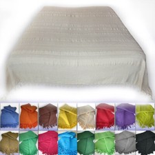 Tagesdecke Bettüberwurf Nepal Vom Webstuhl 250x220 Überwurf Baumwolle Plaid UNI