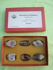 SCHMUCKSTEINE ERZGEBIRGE DDR VEB BERGBAU OELSNITZ SAMMLER ACHAT JASPIS AMETHYST