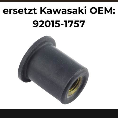 10x gummimutter für kawasaki - gummimutter,