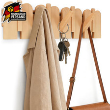 Garderobenhaken Holz Wand mit