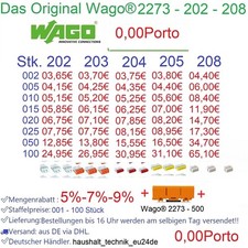 ? Wago®  2273 - 202, 203, 204, 205, 208 und Wago®  224 - 101, 112, 114, 201 ?
