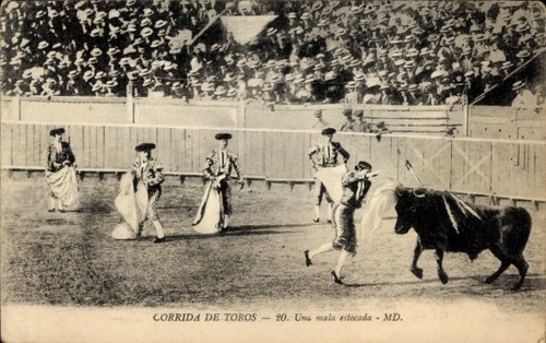 Stierkampf torero una - ak, torero,