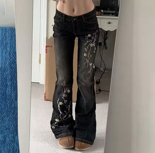 Y2k schlagjeans damen - schlagjeans, low