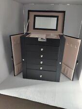 Songmics Schmuckkästchen NEU Schmuckschatulle groß 32 cm schwarz Organizer Box