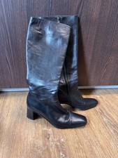 Schwarze Stiefel / Kniehohe Stiefel / Boots von Vero Cuoio Italy Gr. 37