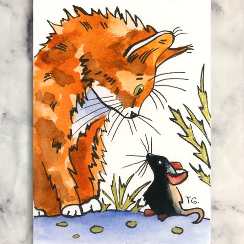 Original aceo kunstkarte - aceo,