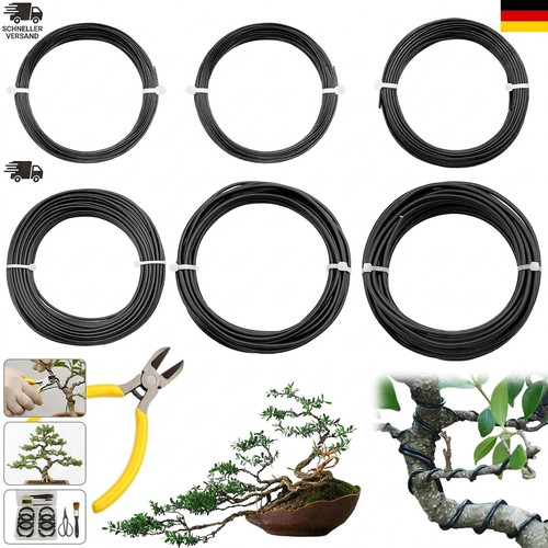 Rollen bonsai draht schwarz - 6,