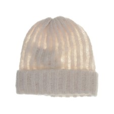 Arket, Mütze, Größe: ONE SIZE, Mohair/Wolle, Beige/Weiß, Damen #0XC