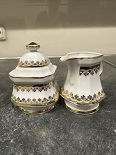 WINTERLING Marktleuthen Bavaria Zuckerdose +Milchkännchen Gldmuster Goldrand