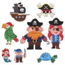 Aufnäher Bügelbild Piraten Patch Applikation Flicken Aufbügler