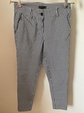 damen hose, Gestreifte Stoffhose, Schwarz Weiß, Gr. M, Leichte Sommerhose