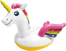 Intex Aufblasbares Reittier Einhorn – 198x140x102 cm Schwimmtier Vinyl Bunt