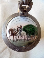 ALT Bierkrug Zunftkrug Landwirt u 1880 Porzell Einlage Zinn Krug 1 L Sammelkrüge