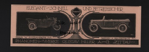 Zittau werbung 1918 gustav - werbung,