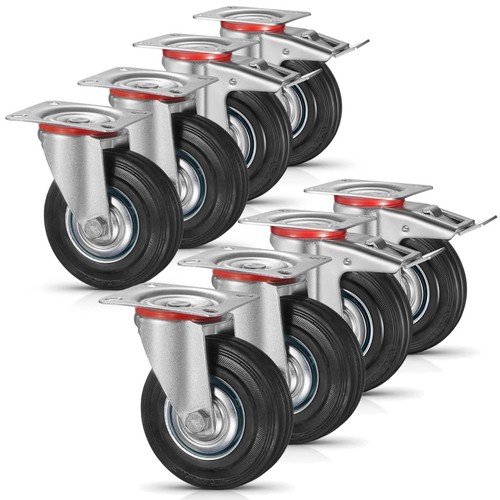 100mm transportrollen - 8x,