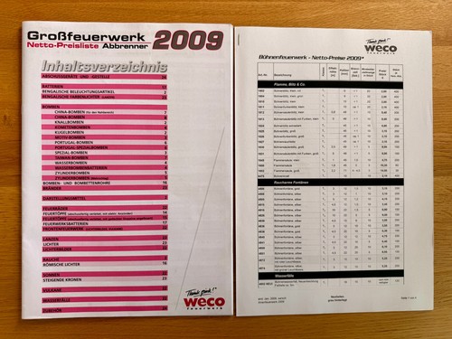 Weco feuerwerk 2009 - weco,