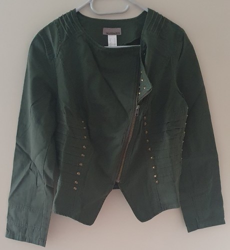 Bikerjacke mandarin mit nieten - mit,