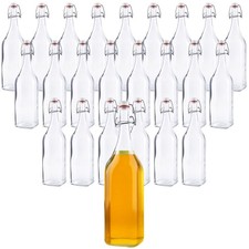 24er Set Glasflaschen 1 Liter Bügeflasche mit Bügelverschluss 1000 ml Flasche