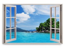 120x80cm Wandbild Fensterbild