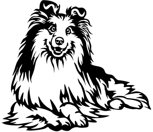Sheltie aufkleber - sheltie,