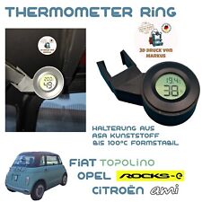 Thermometer Fiat Topolino, Opel Rocks, Ami mit Halterung inkl. Thermo/Hygrometer
